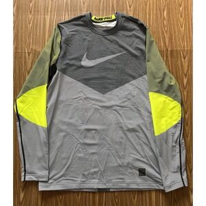 Nike Pro HyperWarm Long Sleeve Training Shirt Mens M Dri Fit Fitted 699974-702